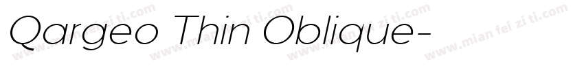 Qargeo Thin Oblique字体转换